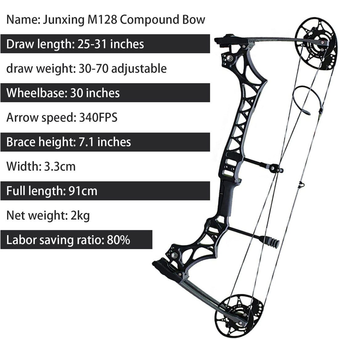 🎯M128 Compound Bow for Adult Archery Practice Hunting-AMEYXGS Archery