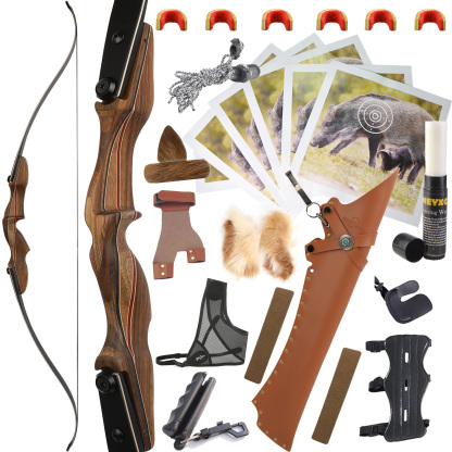 KAIMEI 710 Archery 50-60lbs Recurve Bow Huntingbow Kit