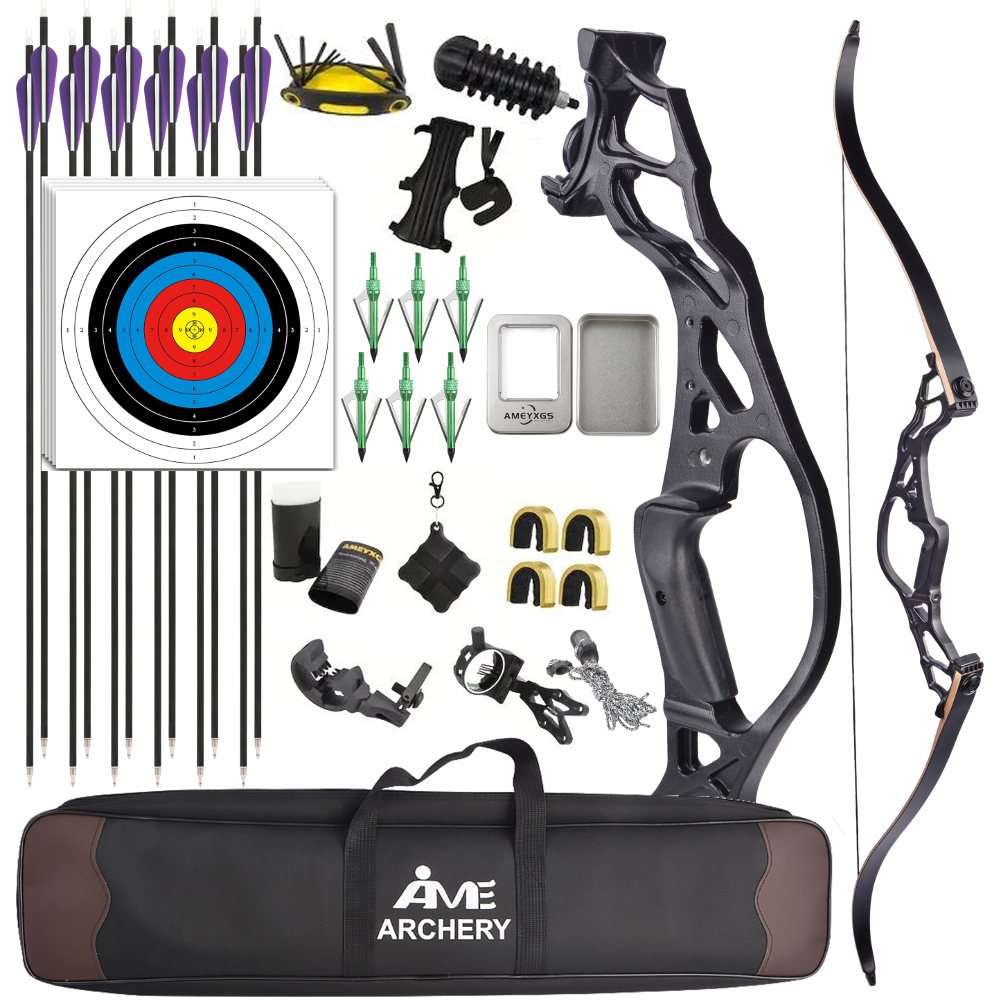 Aluminum Alloy Compound Bow Set – 40/50/60LBS Archery Gift for Christmas
