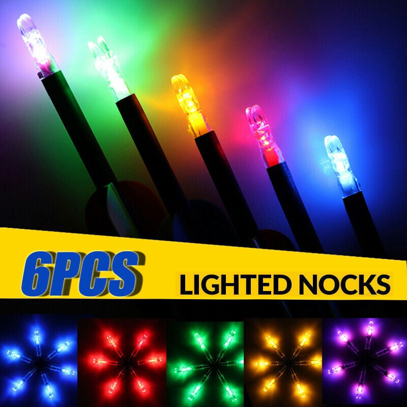 🎯6pcs 5.3mm Archery Led Lighting Nock Arrow Tails-AMEYXGS Archery