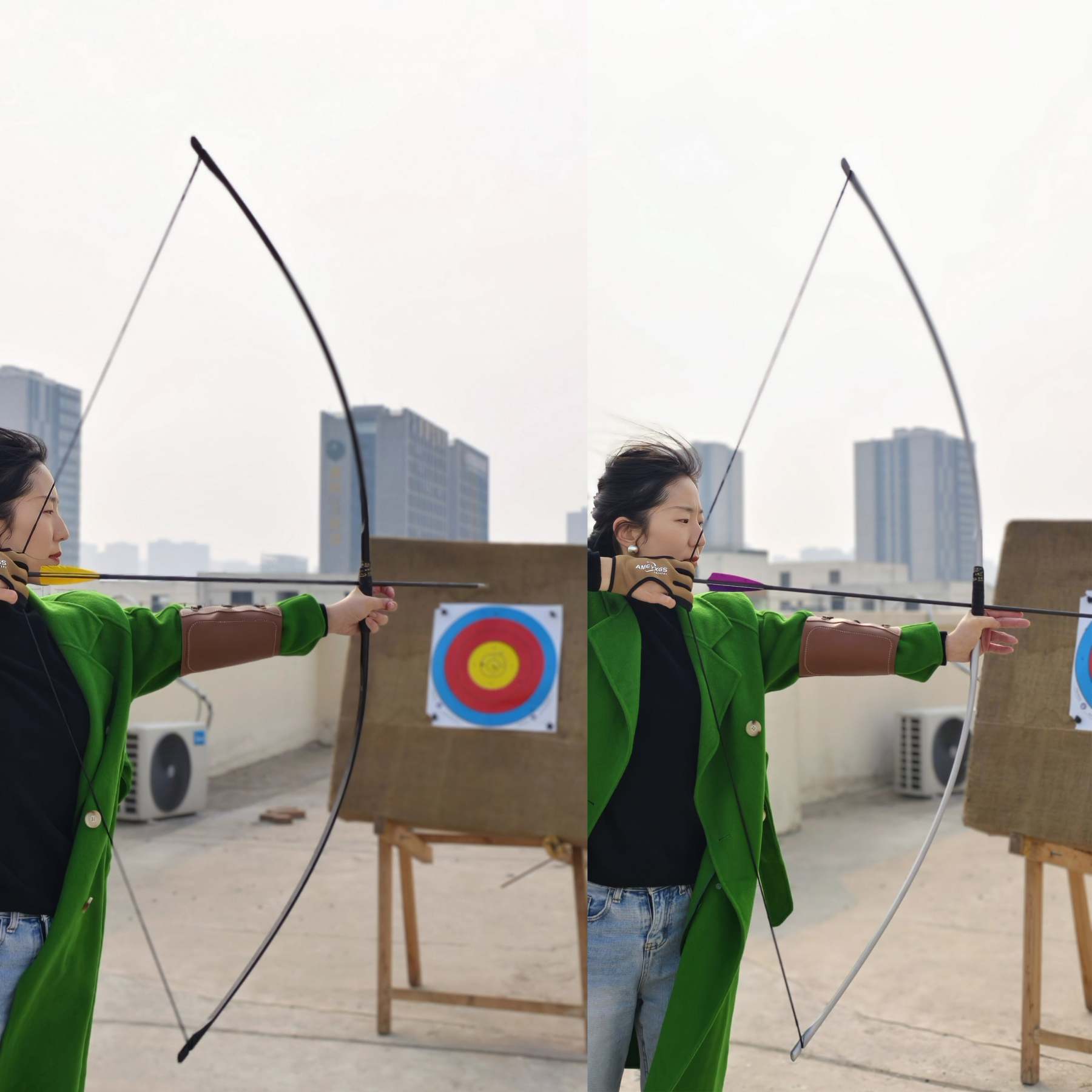 🎯67inch Traditional English Longbow Archery 25-120lbs-AMEYXGS Archery