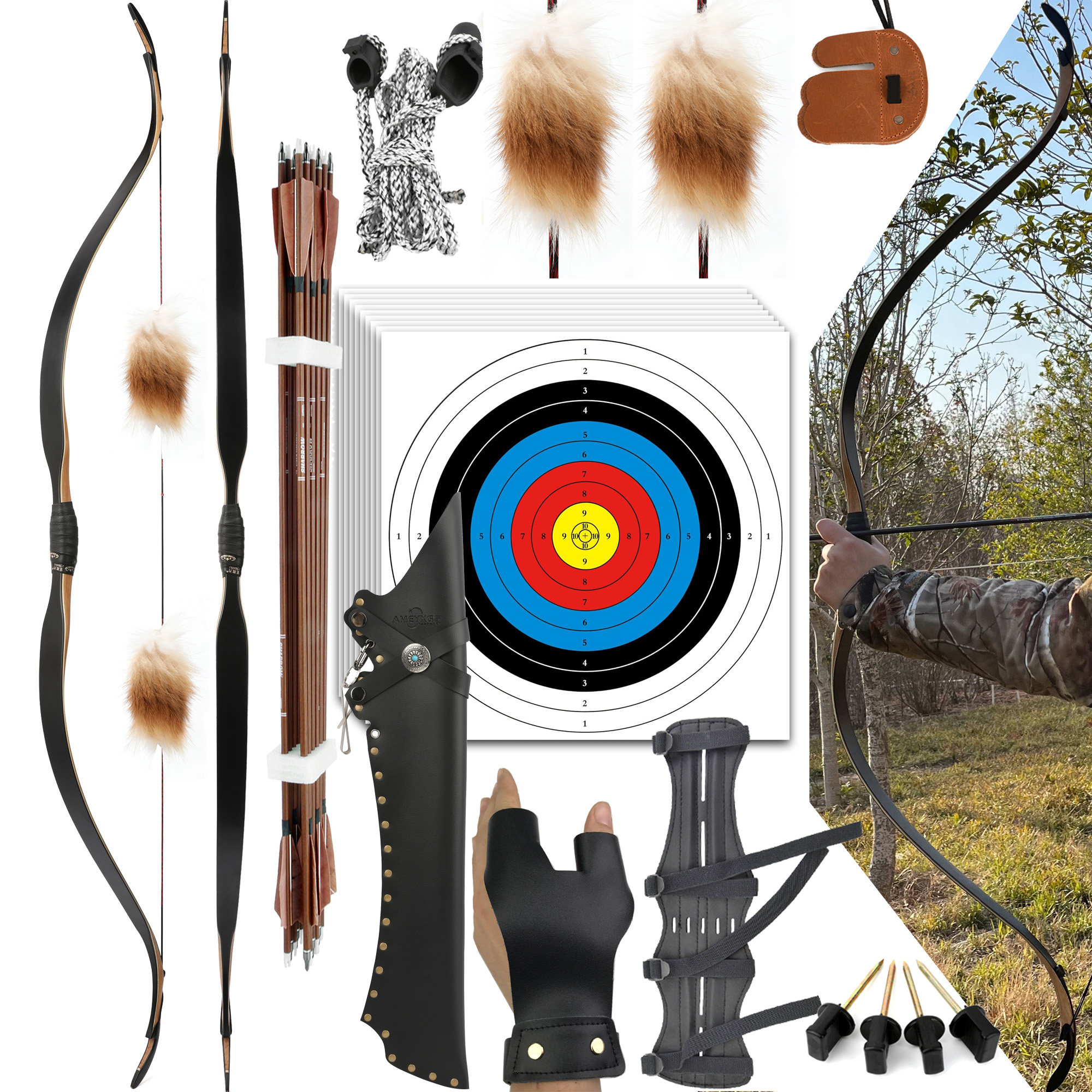 Longbow Archery Kit 20-45lbs