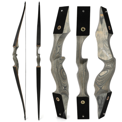 BLACK HUNTER's Hunting Recurve Longbow, Perfect LH&RH Archery Tradition Practice Outdoor