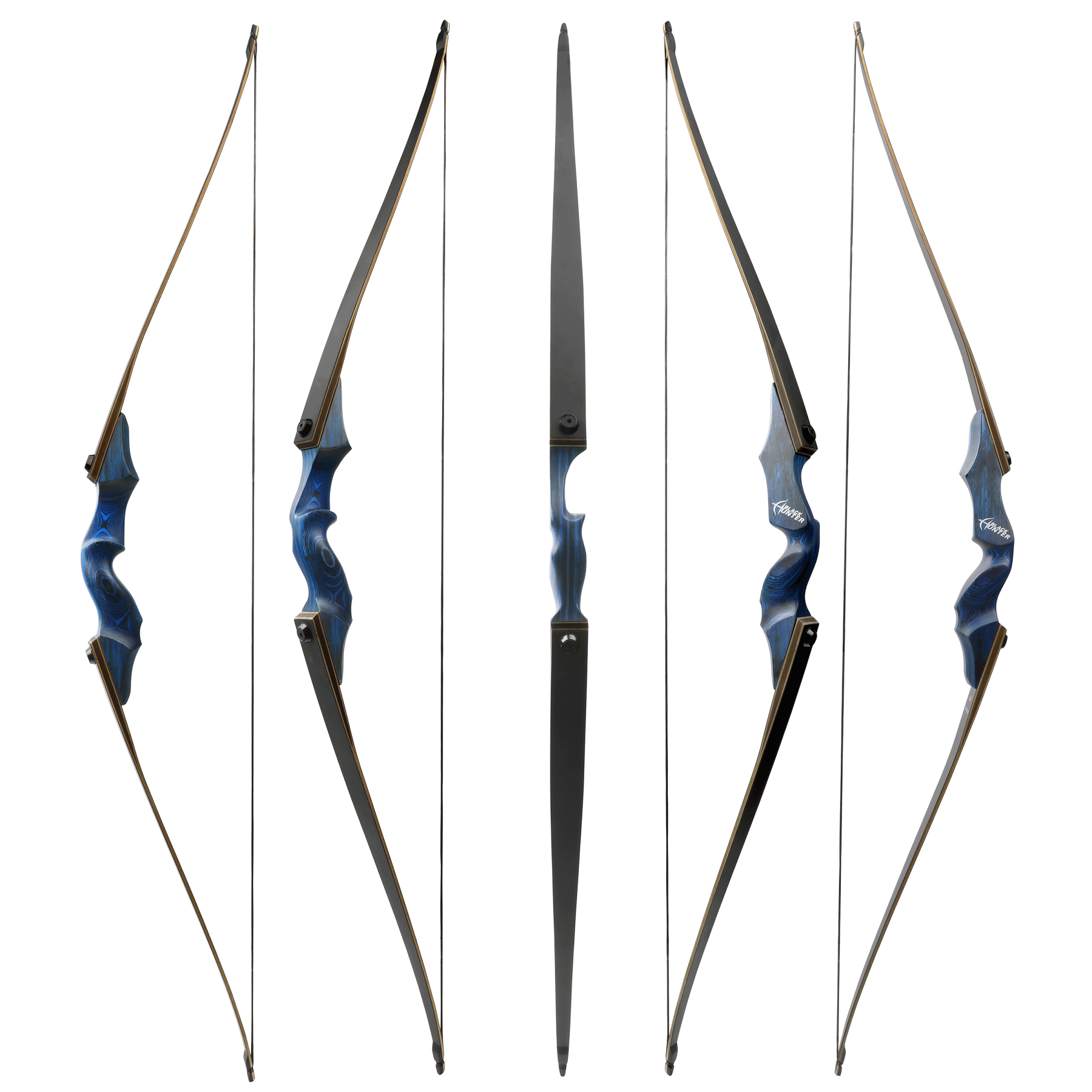 BLACK HUNTER Longbow Archery Hunting Kit ,RH&LH,20-60LBS