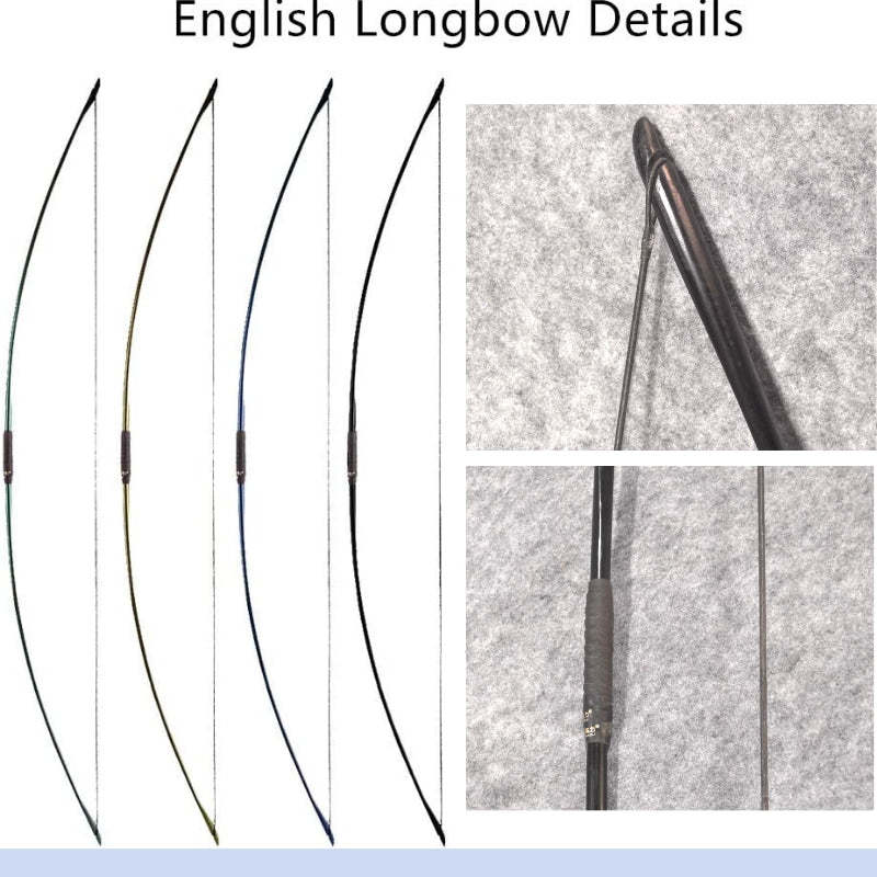 🎯67inch Traditional English Longbow Archery 25-120lbs-AMEYXGS Archery
