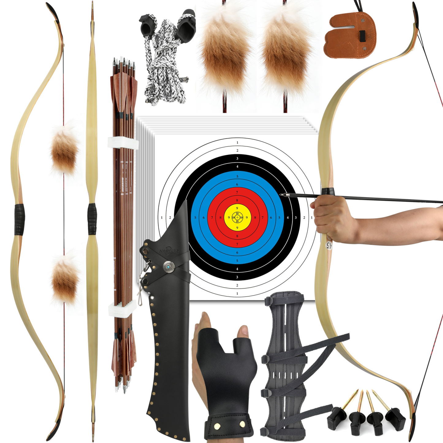 Longbow Archery Kit 20-45lbs