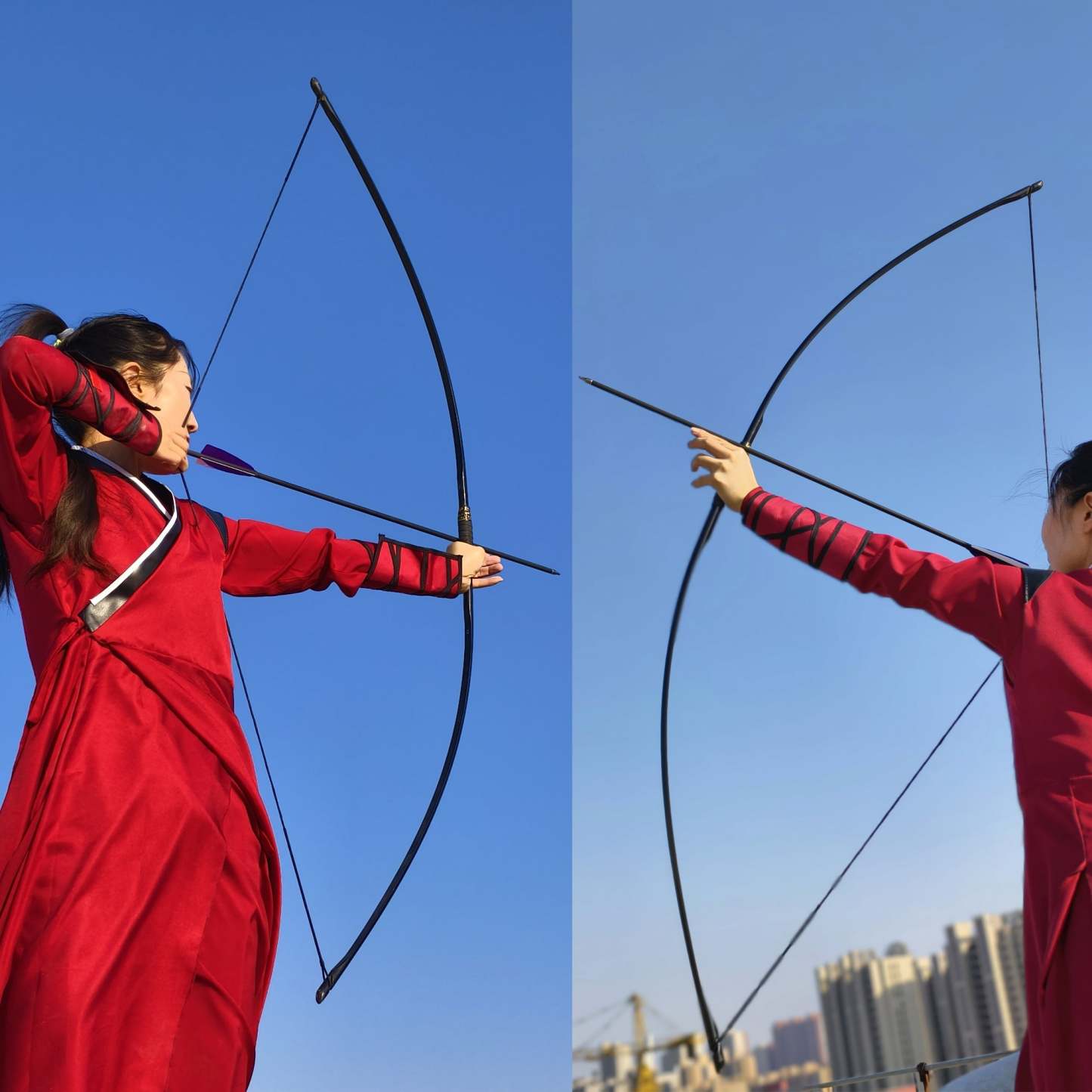 🎯25-70lbs Traditional Longbow 67'' Takedown Archery Hunting-AMEYXGS Archery