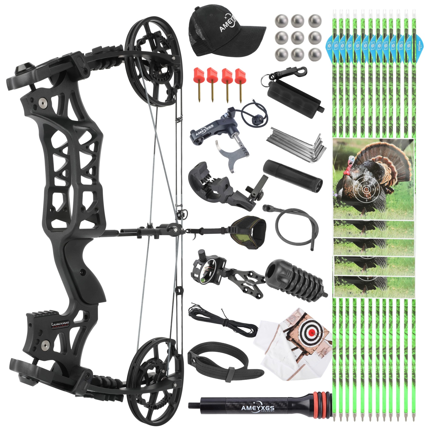 M109EA Arrow & Steel Ball Compound Bow Archery Hunting Set