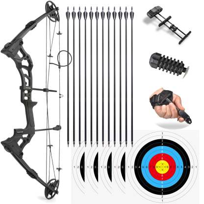 M121A Compound Bow Kit 12 Carbon Arrows 0-70 lbs – AMEYXGS Archery