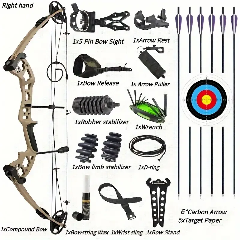 AMEYXGS PRO E8 Compound Bow Package –  Hunting Bow Set for Adult Archers