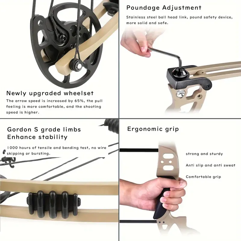 AMEYXGS PRO E8 Compound Bow Package –  Hunting Bow Set for Adult Archers