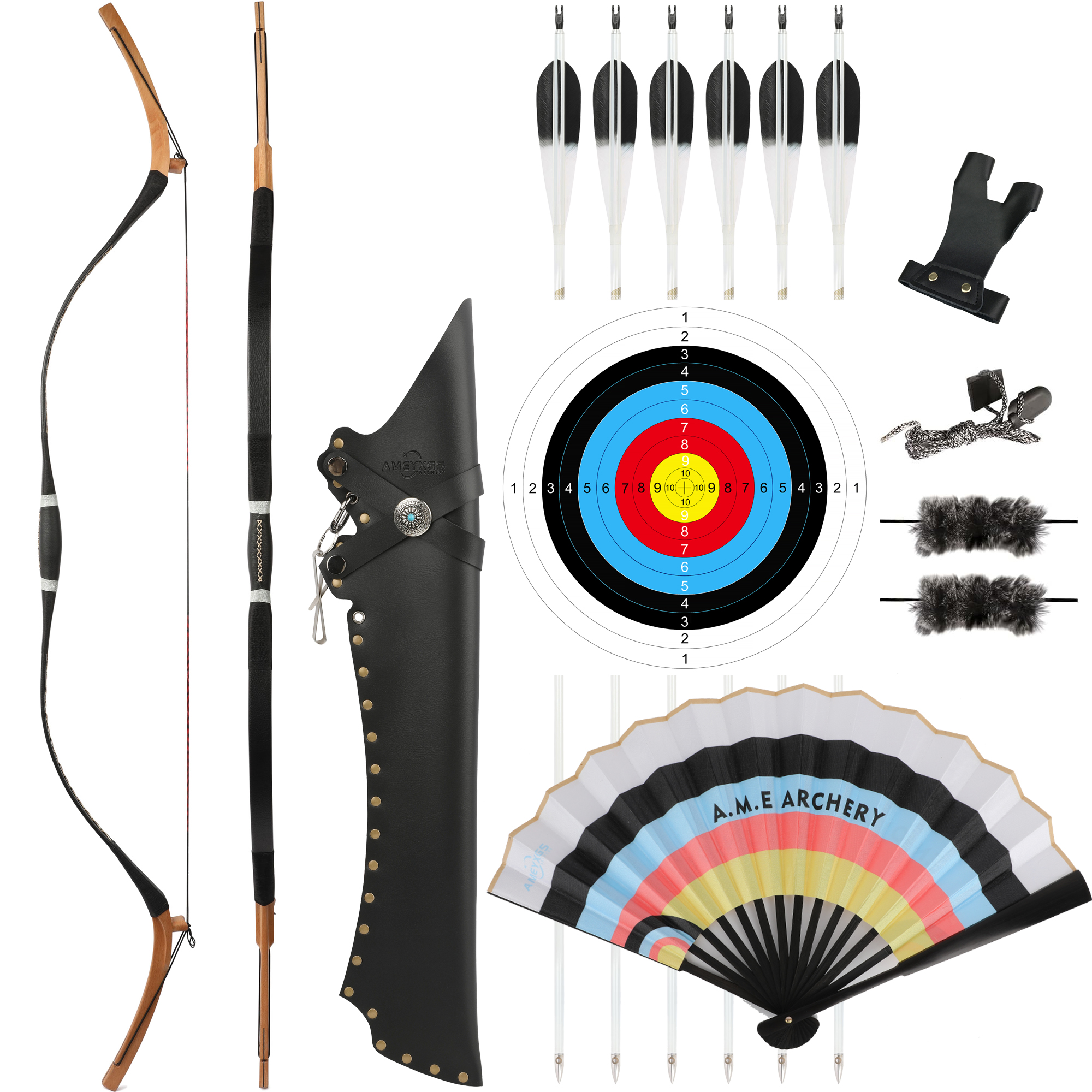 64'' Archery One-Piece Traditional Longbow 