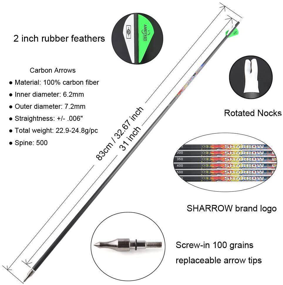 R10 Archery Recurve Bow and Arrows Kit Target-carbonarrows
-green