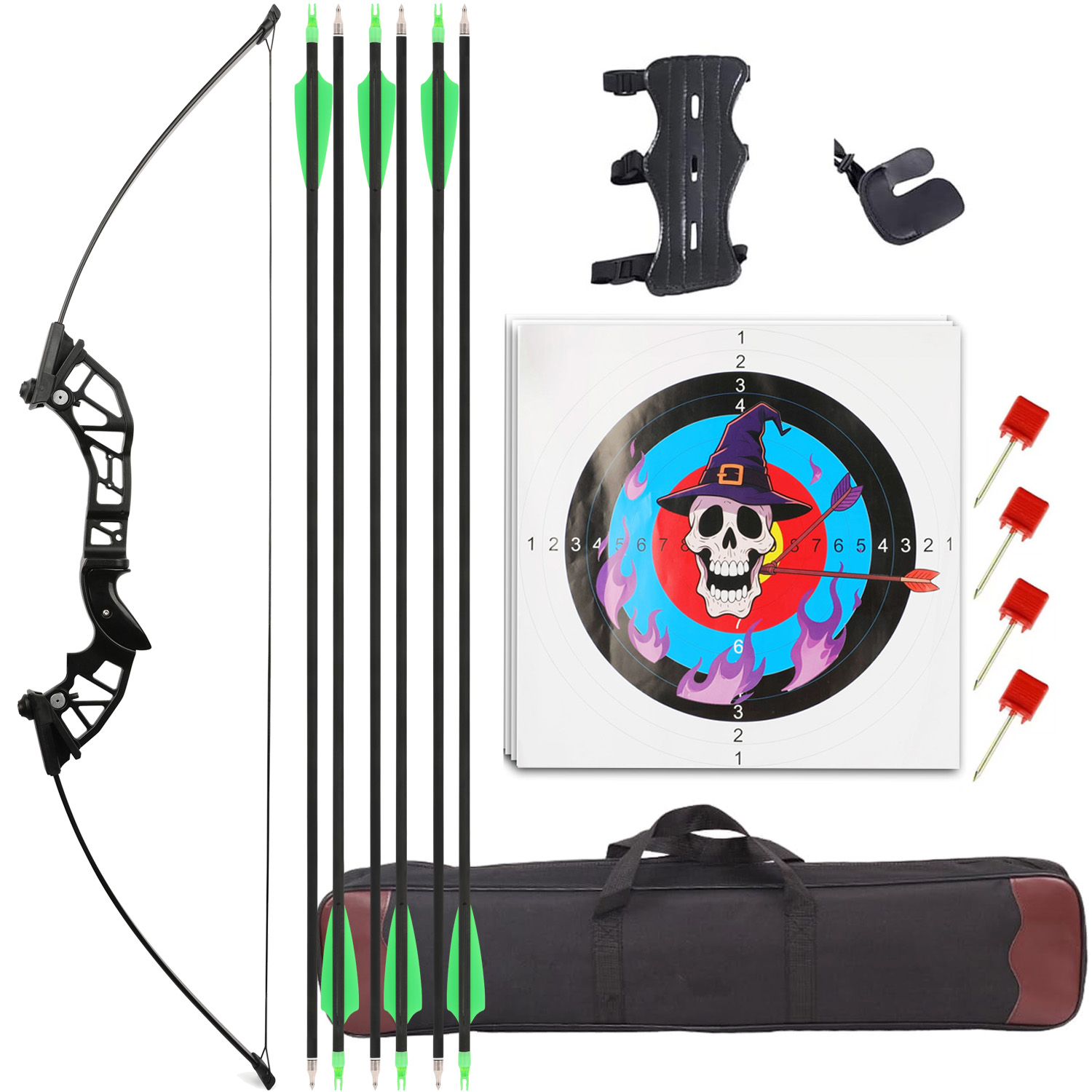 AMEYXGS Archery Bow Kit for Hunting Beginners Halloween Gift