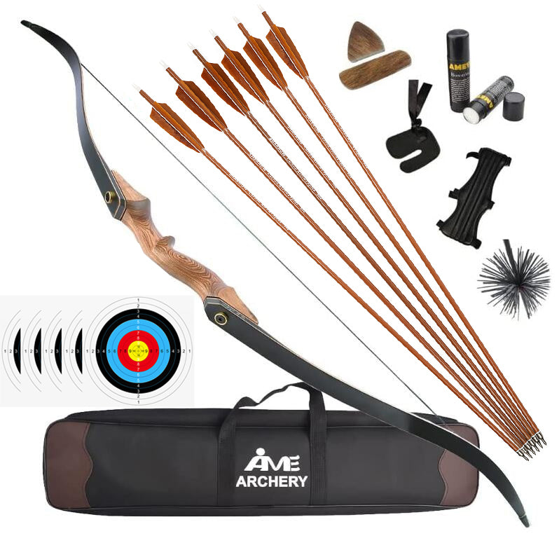 🎯Takedown Recurve Bow 30-50lbs Hunting Archery-AMEYXGS Archery