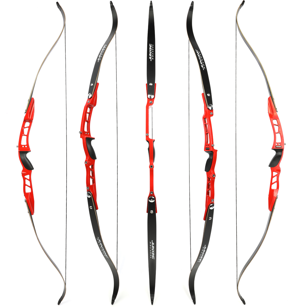 F167 Red ILF Takedown Recurve Bow Kit — 66″, RH, 40 lb Draw, CNC Riser