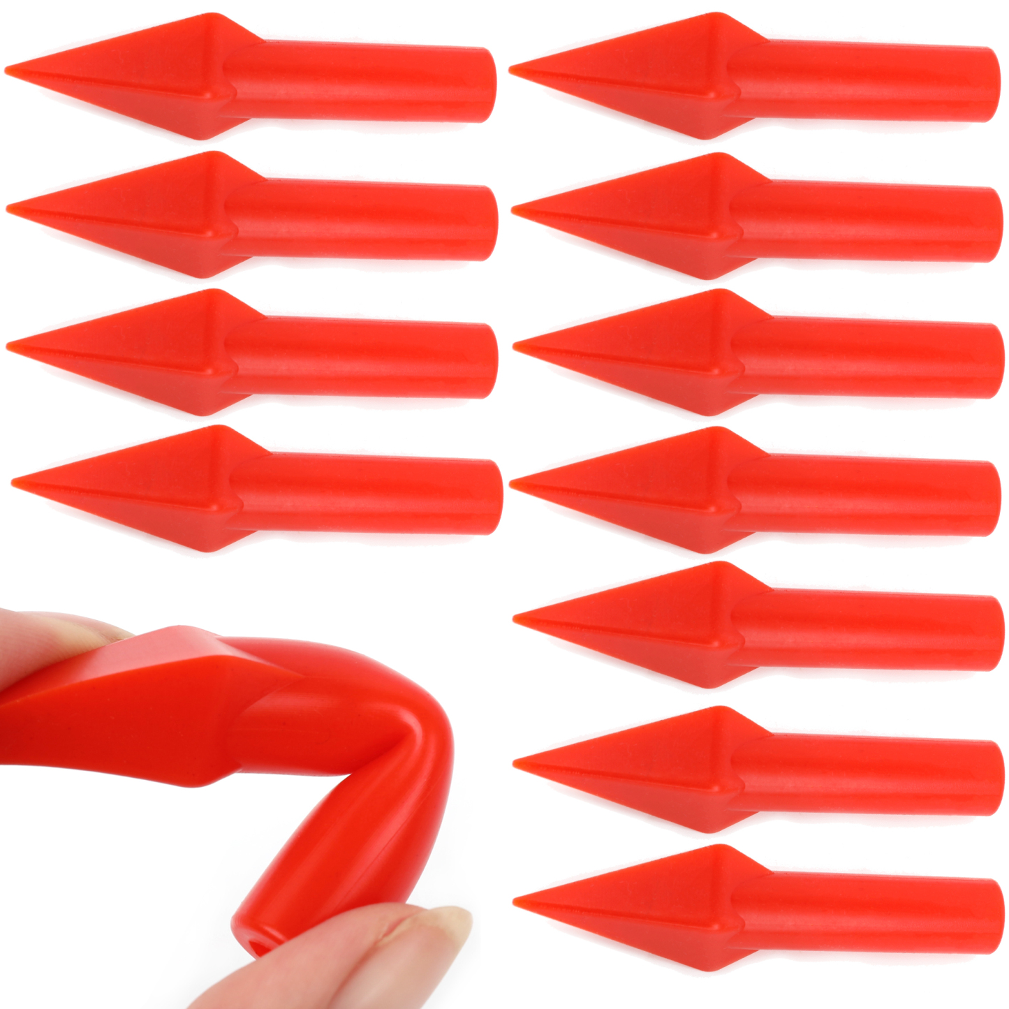 Rubber Arrowhead 8mm Glue On Target Arrow Point