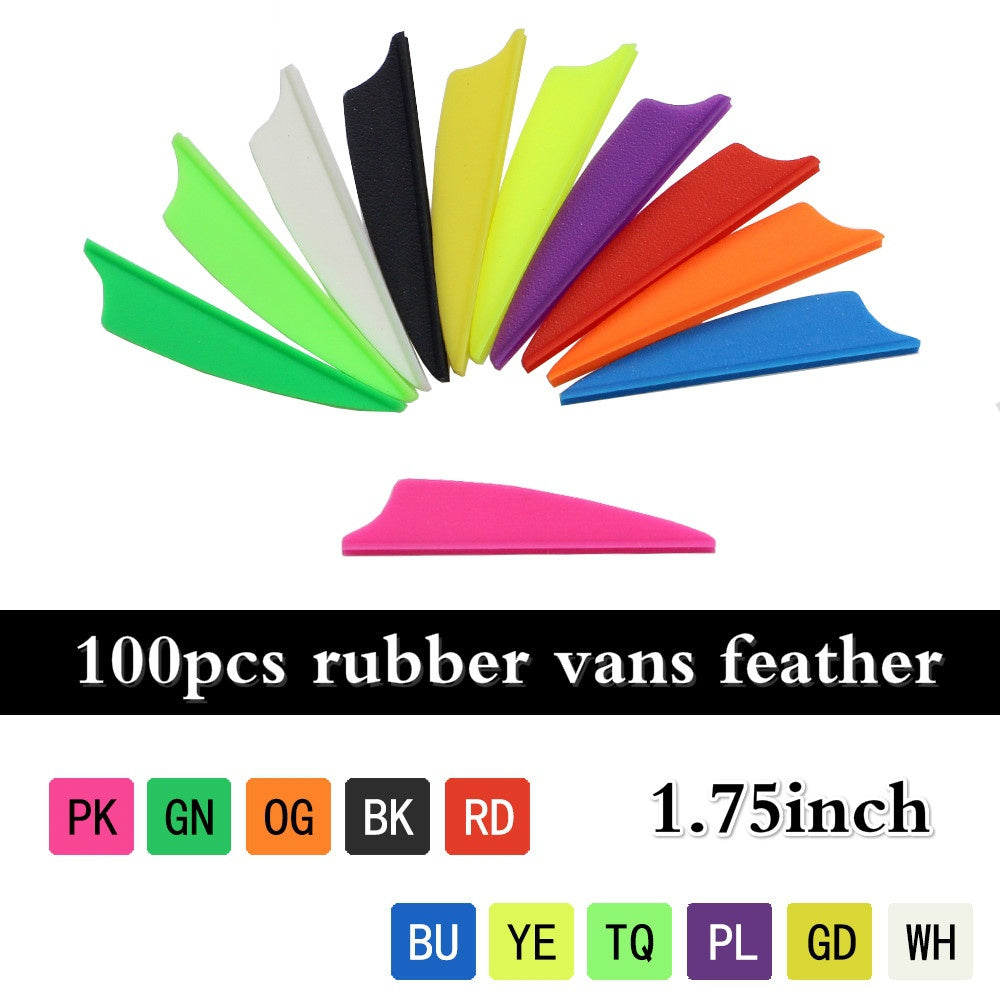 🎯100pcs Archery Hunting1.75'' Rubber Universal Arrow Feather Archery Hunting-AMEYXGS Archery