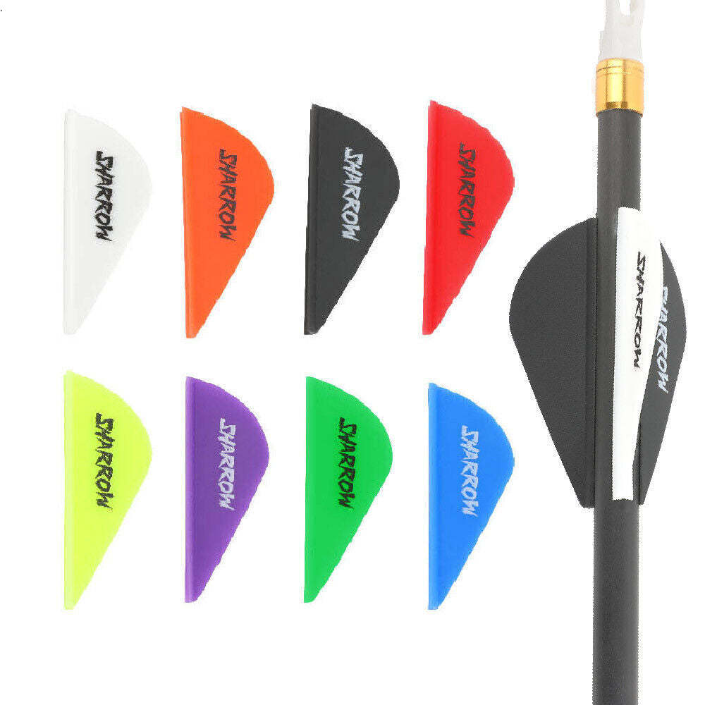🎯SHARROW Archery Arrow Vanes 2" Rubber Fletche Feather DIY Bow and Arrows Target-AMEYXGS Archery