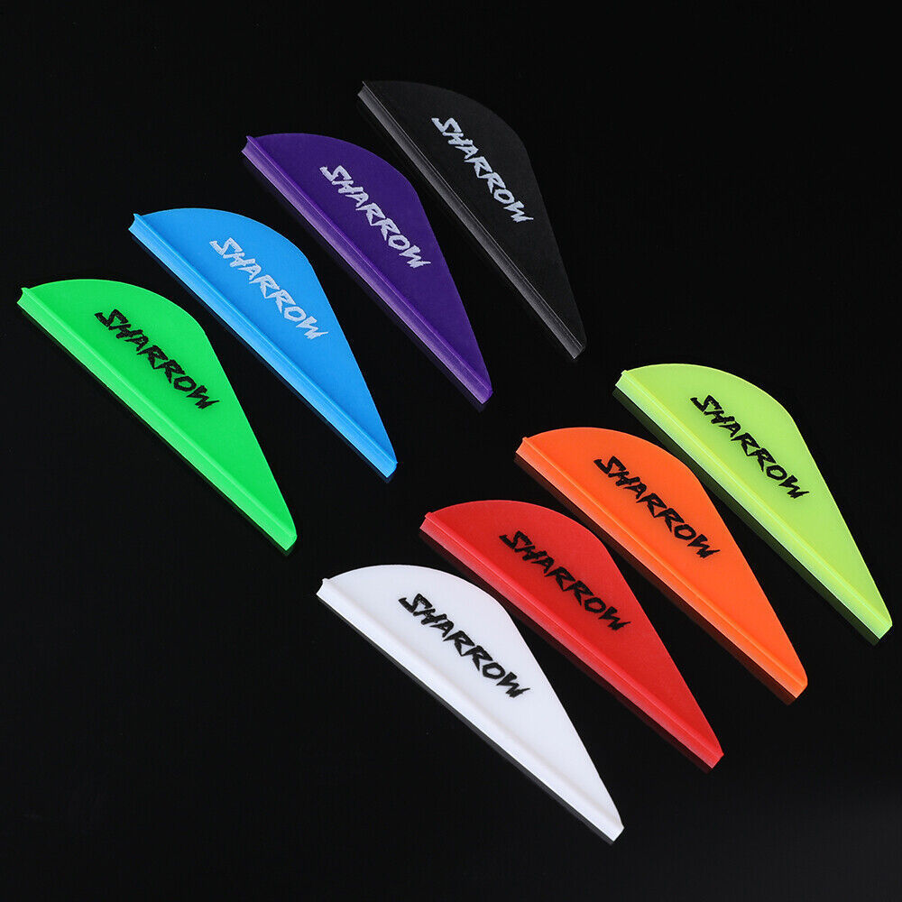 🎯SHARROW Archery Arrow Vanes 2" Rubber Fletche Feather  DIY Bow and Arrows Target-AMEYXGS Archery