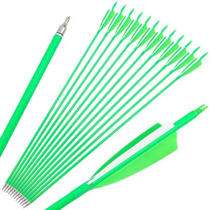 🎯31" Fluorescence Carbon Arrows for Archery Target Practice Hunting-AMEYXGS Archery