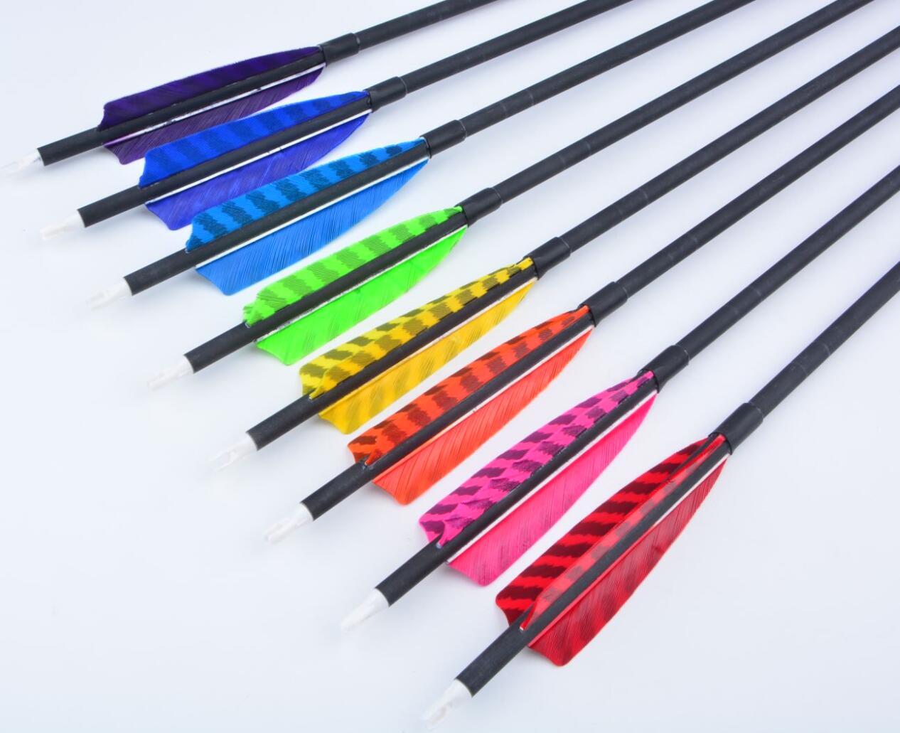 🎯50pcs Arorw Feathers 3‘’4‘’ 5''Turkey Archery for DIY Arrows Practice Target-AMEYXGS Archery