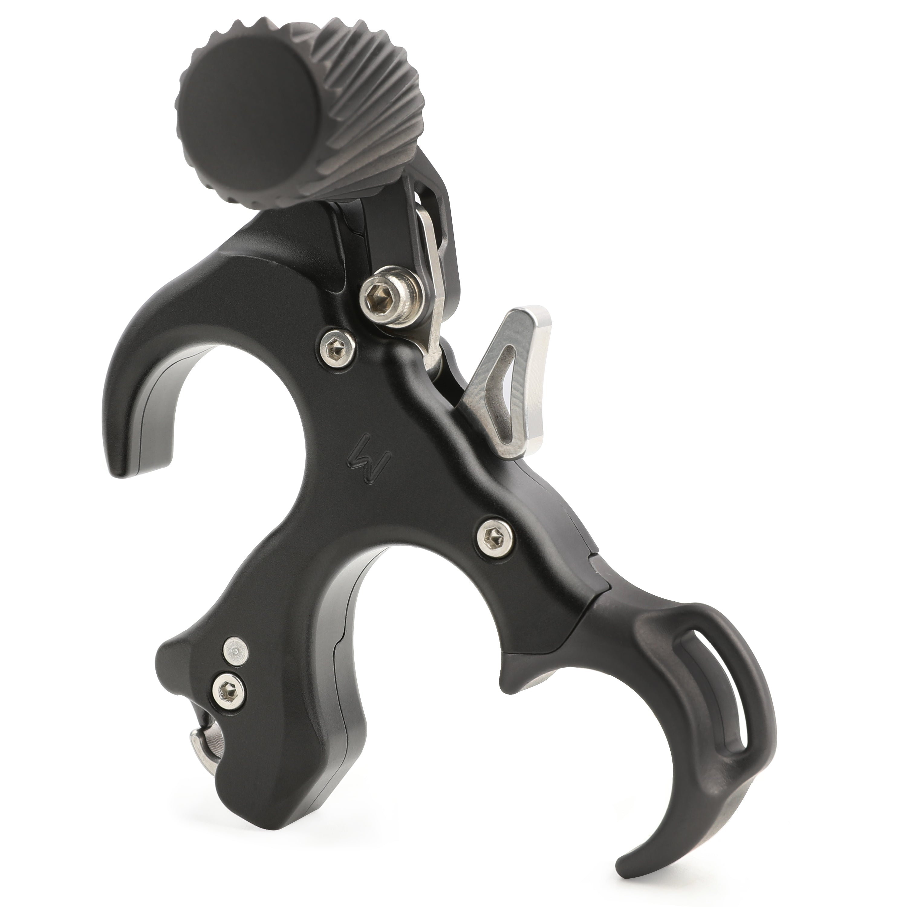 ULTRAVIEW UV Button Thumb Release – Large Grey Aluminum – Ambidextrous Compound Bow