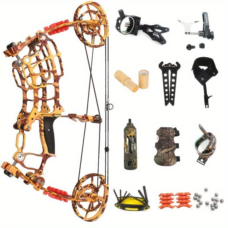 Yellow Camouflage Dual-Use Compound Bow 3D Hunting Kit