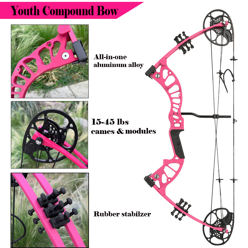 Youth Compound Bow Package for Beginners ,15-45 Lbs
