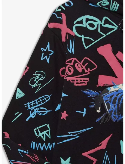 Arcane Jinx Graffiti Icons Hoodie