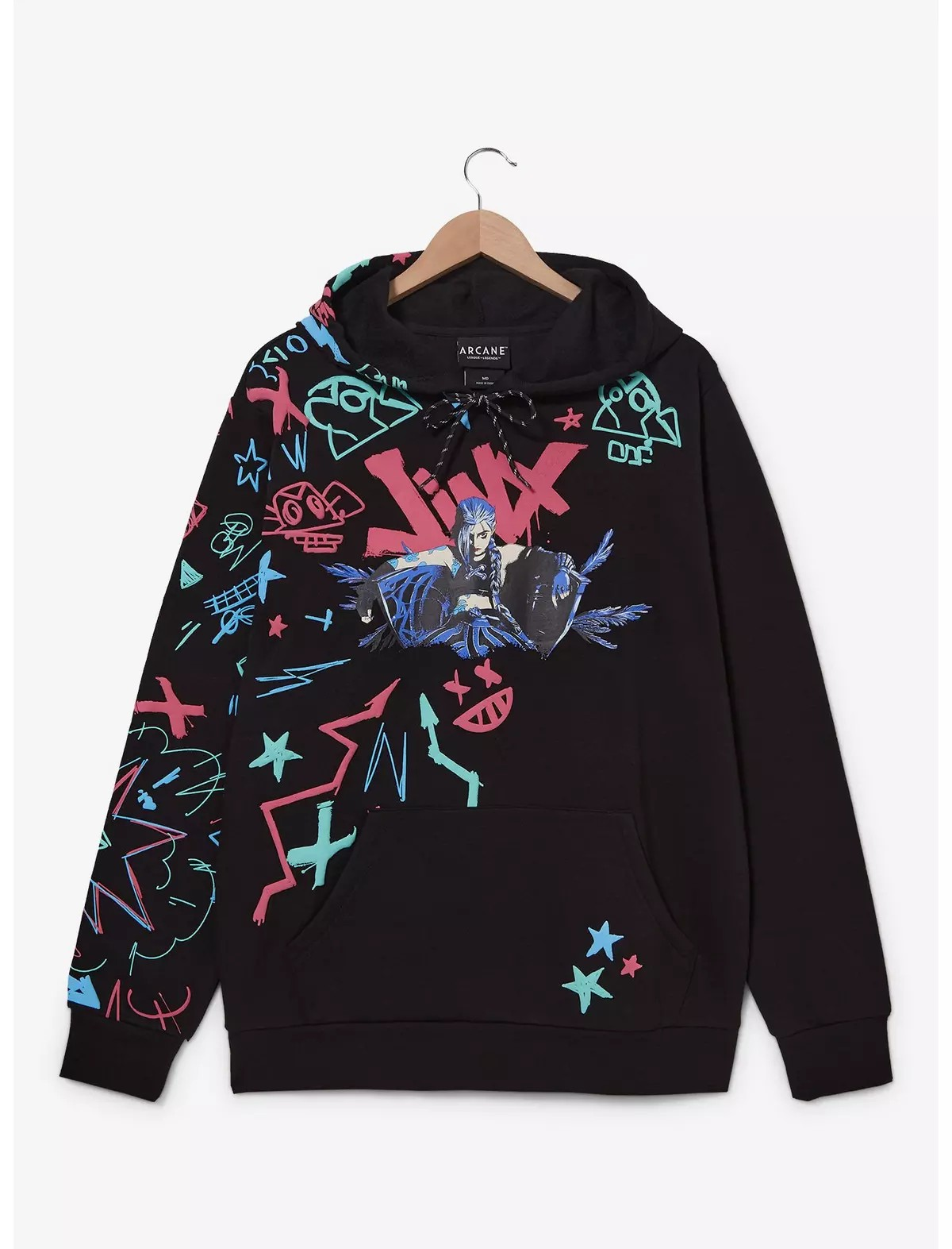 Arcane Jinx Graffiti Icons Hoodie