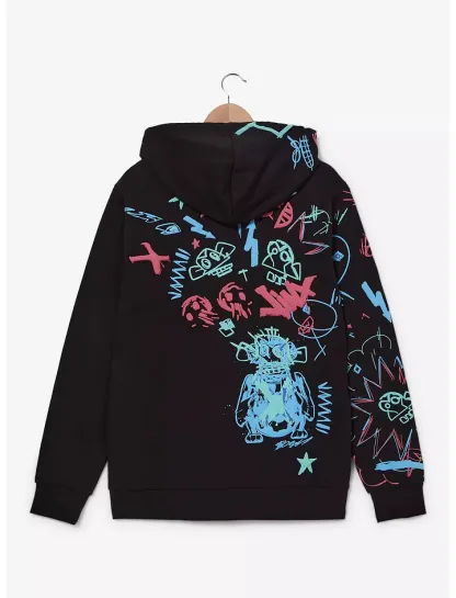 Arcane Jinx Graffiti Icons Hoodie
