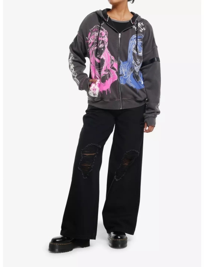 Arcane Vi & Caitlyn Glow-In-The-Dark Girls Hoodie Plus Size