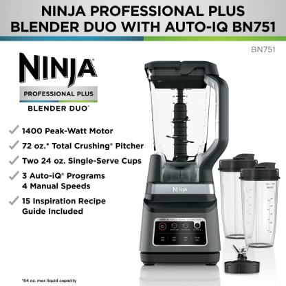 Nintheja® Professional Plus Blender DUO® with Auto-iQ®