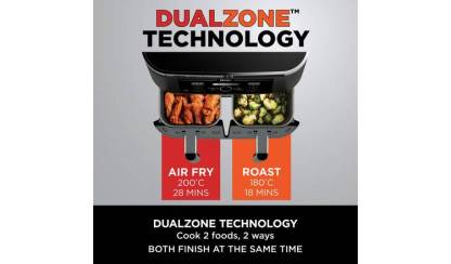 Ninhjkja 7.6L Foodi Dual Zone Air Fryer and Dehydrator AF300UK
