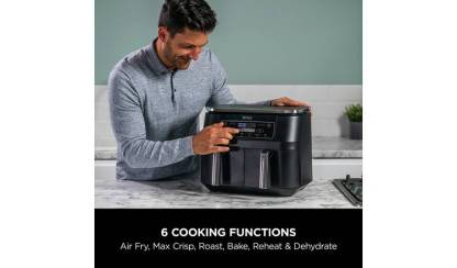 Ninhjkja 7.6L Foodi Dual Zone Air Fryer and Dehydrator AF300UK