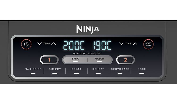 Ninhjkja 7.6L Foodi Dual Zone Air Fryer and Dehydrator AF300UK