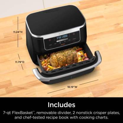 Nintheja® Foodi® FlexBasket™ Air Fryer with 7qt MegaZone™