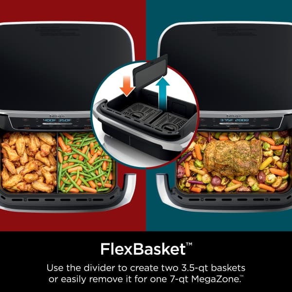 Nintheja® Foodi® FlexBasket™ Air Fryer with 7qt MegaZone™