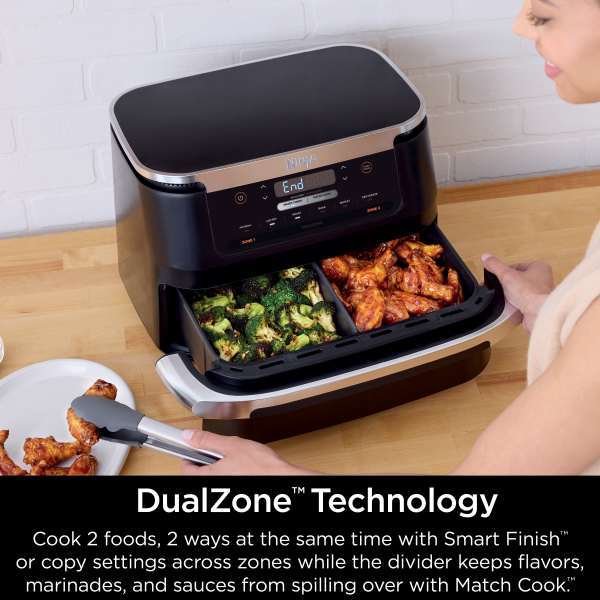 Nintheja® Foodi® FlexBasket™ Air Fryer with 7qt MegaZone™