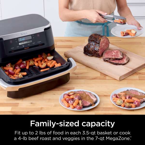 Nintheja® Foodi® FlexBasket™ Air Fryer with 7qt MegaZone™