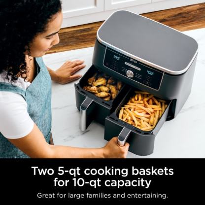 Nintheja® Foodi® 6-in-1 10-qt. XL 2-Basket Air Fryer with DualZone™ Technology