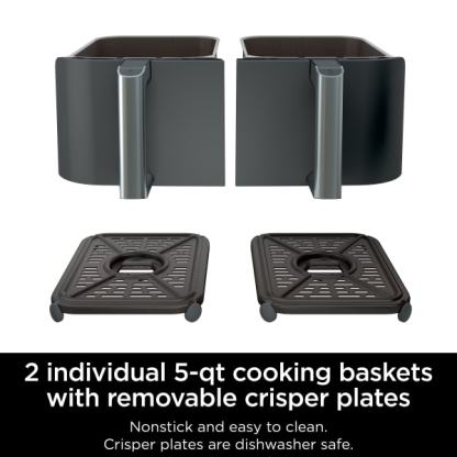 Nintheja® Foodi® 6-in-1 10-qt. XL 2-Basket Air Fryer with DualZone™ Technology
