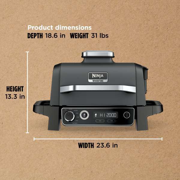 Nintheja Woodfire™ Outdoor Grill & Smoker with Wireless Thermometer