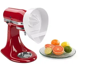 Juicer Attachment for Kitchenaid Stand Mixer, Juicer for Kitchenaid Mixer Accessories with 2 Size Reamer, Pressure Activated Citrus Juicer Attachment for Orange, Lemon, Grapefruit Juice
