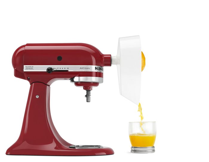 Juicer Attachment for Kitchenaid Stand Mixer, Juicer for Kitchenaid Mixer Accessories with 2 Size Reamer, Pressure Activated Citrus Juicer Attachment for Orange, Lemon, Grapefruit Juice