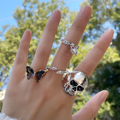 Halloween Skull Ring-5pcs