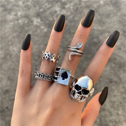 Halloween Skull Ring-5pcs
