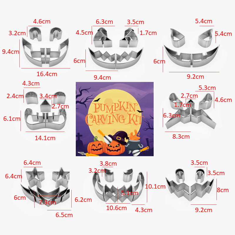 Halloween Cookie Cake Mold 22 psc