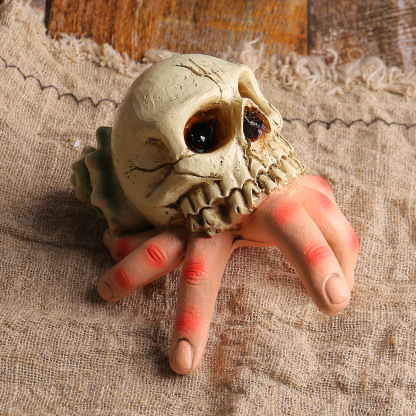Halloween skull simulation hand